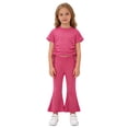 thumbnail image 4 of Girls Clothes Ruched Drawstring Short Sleeve Top and Pants 2 Piece Girls Outfit Summer Clothes 9-10 Years, 4 of 4