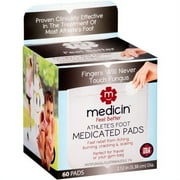 Medicin Feel Better Athlete's Foot Medicated Pads, 60 count