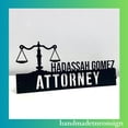 thumbnail image 2 of Handmadetneonsign Lawyer Metal Nameplate, Law Office Desk Nameplate, Desk Name Plate Decor 47283, 2 of 5