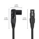 thumbnail image 5 of Cable XLR en Ángulo Recto (Paquete de 2), Macho A Hembra Recto, 30 cm, Cable de Micrófono de 90 Grados para Mezclador, Estudio y Podcast., 5 of 8