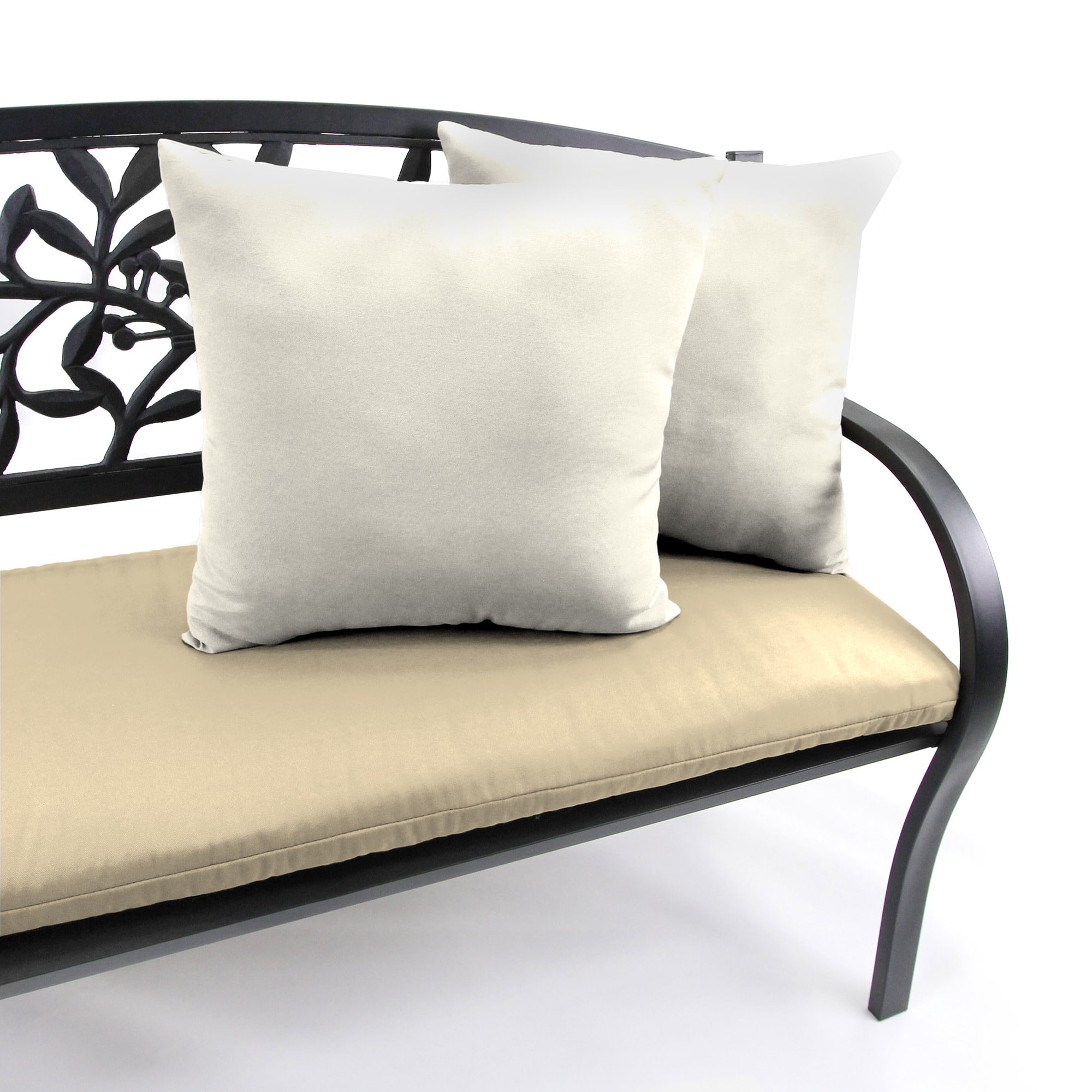 Jordan Manufacturing 16" x 16" Sand Solid Square Outdoor Throw Pillow (4 Pack)