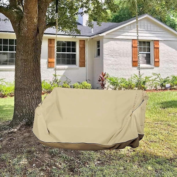 Porch Swing Cover Outdoor Hanging Porch Swing Bed Cover Patio Canopy Cover Water Resistant Weatherproof 71.6*54.7*67inch (Without Hook)