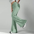 thumbnail image 4 of WULMLEO Wide Leg Sweatpants Women Casual Flare Pants with Pockets Straight Leg Y2k Baggy Sweatpants Fall Fleece Sweat Pants Mint Green L, 4 of 9