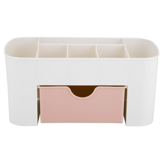 Organizador de maquillaje ZPSHYD, multifuncional, para escritorio, cajón, papelería, caja de almacenamiento de maquillaje para el hogar y la habitación (rosa)