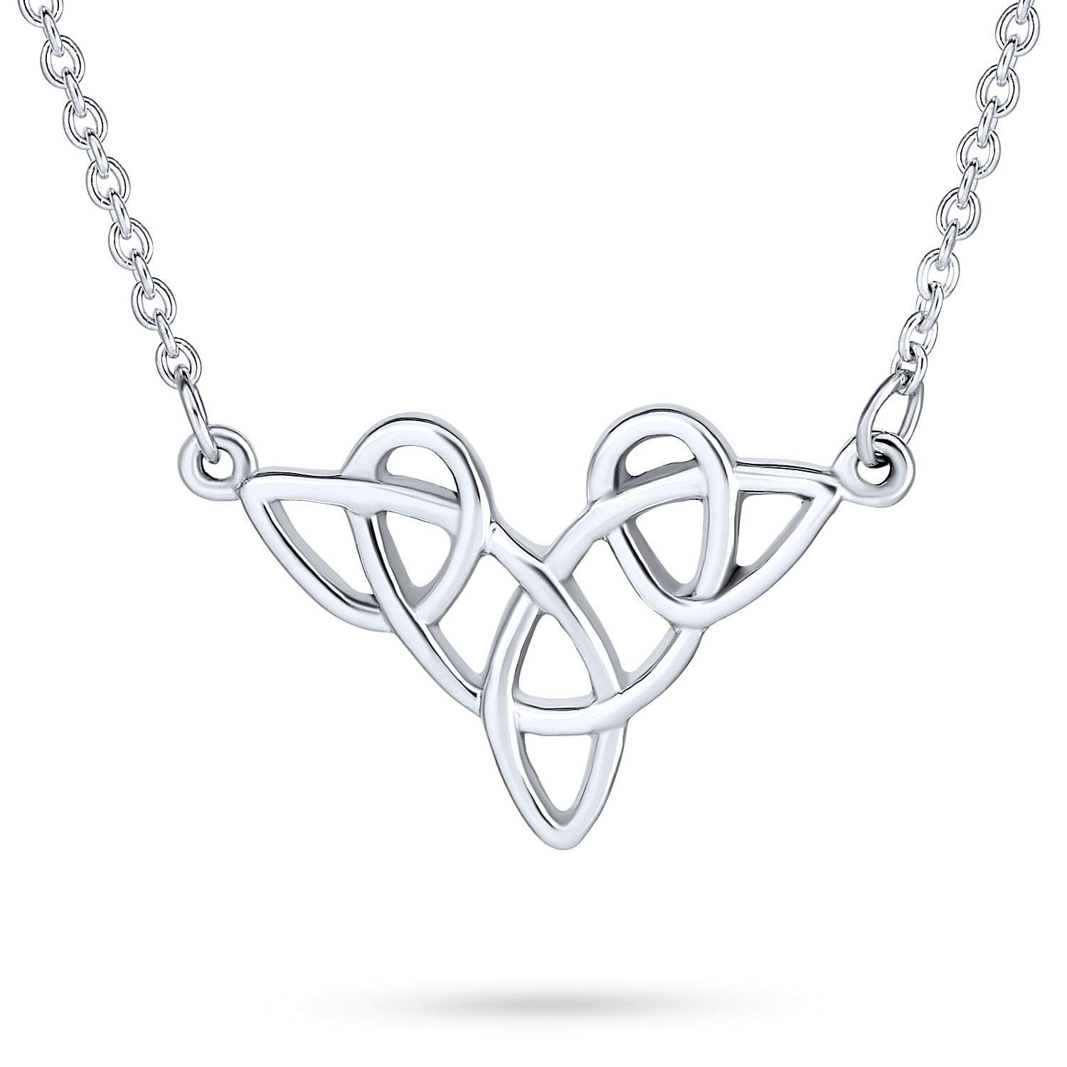 Celtic Triquetra Knot Ancient Symbol Pendant Necklace Stainless Steel Free P&P 