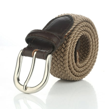 - Gelante® Children's Canvas Elastic Fabric Woven Stretch Braided Belts 2012-Khaki-L (28-30)