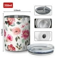 thumbnail image 4 of 12oz Coffee Tumblers Pioneer Flower Stainless Steel Vacuum Insulated Travel Tumbler Coffee Cups Mug with Lid and Straw with Cleaning Brush for Cold & Hot Drinks, 4 of 5