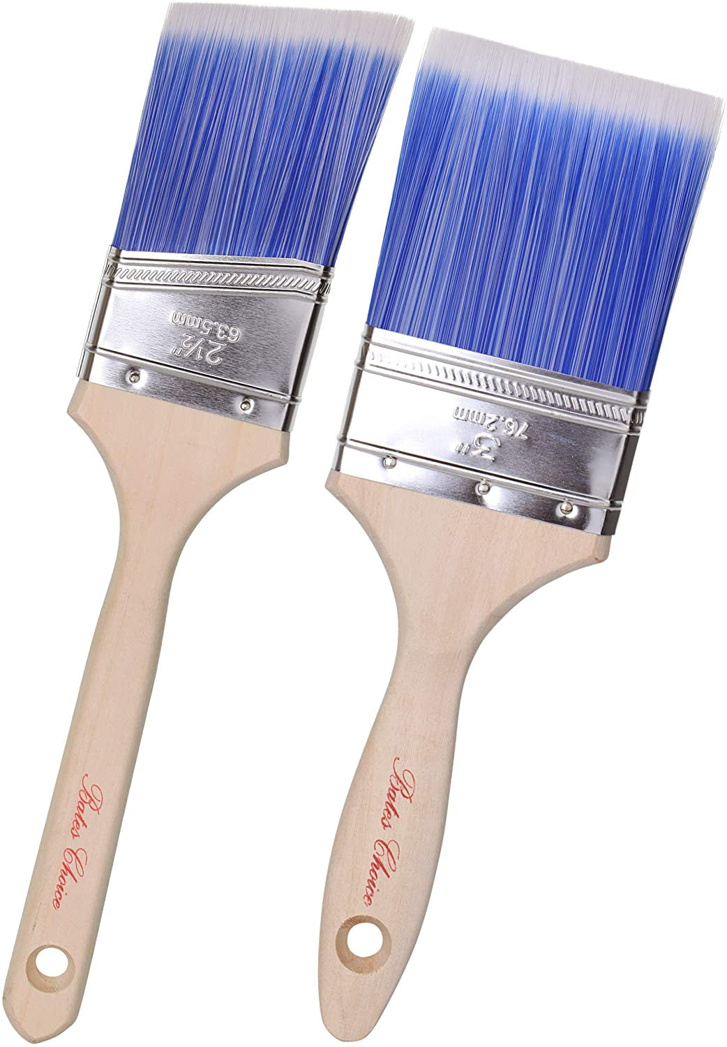 2 Pack House Wall,Trim Paint Brush Set Home Exterior or Interior Brushes 