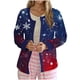 thumbnail image 2 of Cárdigan informal para mujer, cárdigan con botones y estampado navideño, chaqueta de moda, blusa para mujer, 2 of 5
