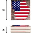 thumbnail image 3 of RYLABLUE Independence Day American Flag Set of 8 Coaster for Drinks, Absorbent Ceramic Stone Coasters Cup Mat with Cork Base for Home Kitchen Room Coffee Table Bar Decor, 3 of 4