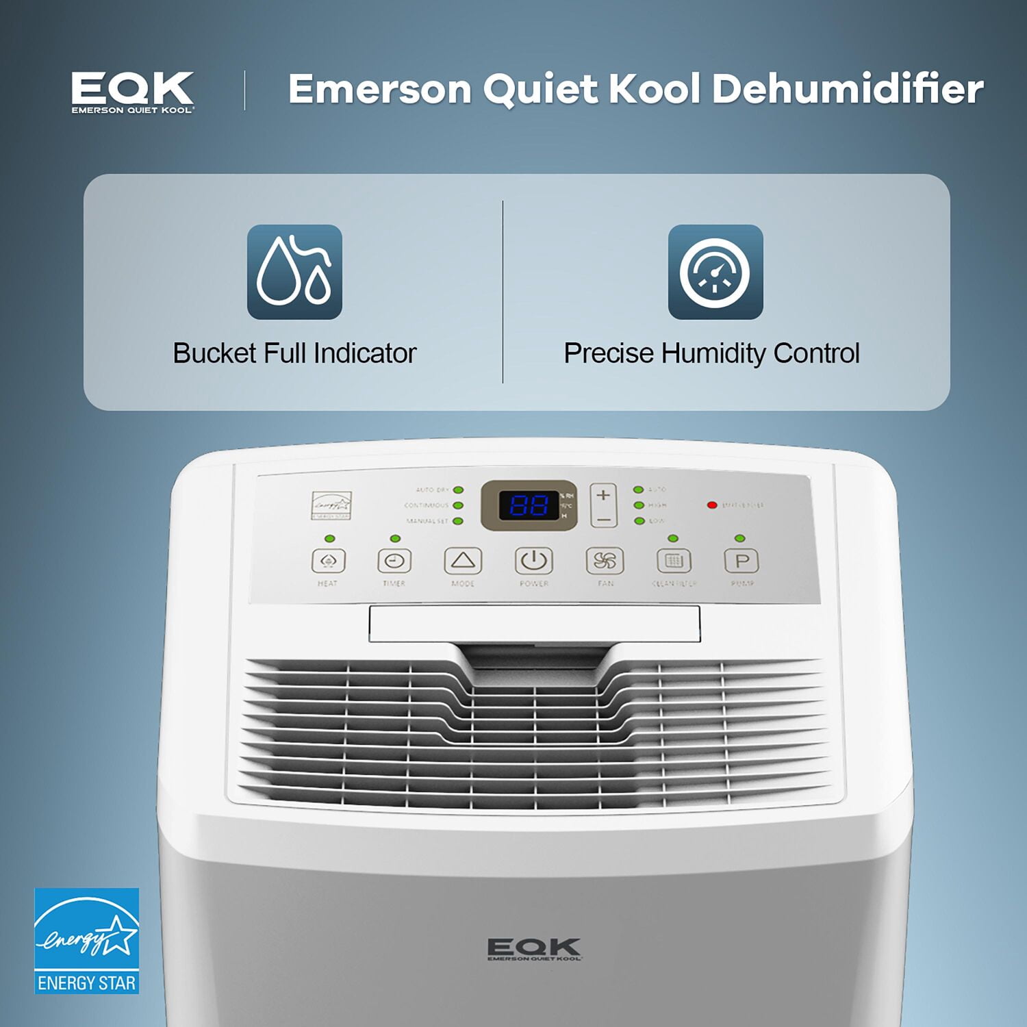 Emerson Quiet Kool 50 Pint Dehumidifier with Pump