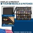 thumbnail image 3 of PENNZONI Medals Display Case, Military Shadow Box, Golden Oak w/ Black Felt Large, 3 of 19