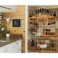 thumbnail image 3 of Rustic Farmhouse Camper RV Shower Curtain, Farmhouse Rustic Cabin Rules Shower Curtain for Trailer, Vintage Camping Outdoor Retro Rustic Wooden Fabric Stall Shower Curtain Set with Hooks, 47X64IN, 3 of 4