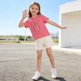 thumbnail image 6 of ITSAME T-Shirts for Girls, Cute Bow Lightweight Comfort Cotton Summer Casual Fashion Tops Red Size 10, 6 of 8
