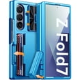 thumbnail image 1 of Vizvera para Samsung Galaxy Z Fold 7 Case RFID Wallet with Cards Holder[Kickstand][Camera Cover] Shockproof Silicone Protective Phone Case para Z Fold 7 2025-Azul Claro, 1 of 11