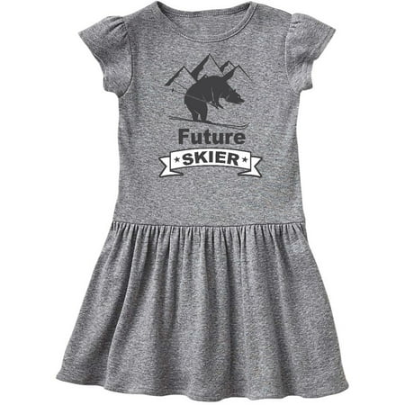 

Inktastic Skiing Bear Future Skier Gift Toddler Girl Dress