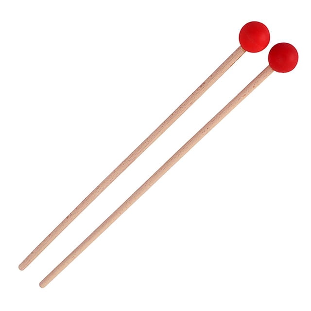 1 Par de Baquetas, Equipo de Instrumentos Musicales para Piezas de Instrumentos de Percusión. rojo Baoblaze 2pcs mazos de tambor de madera
