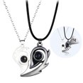 thumbnail image 2 of Couple Collier Coeur Simple: 2pcs 100 Langue Collier Collier Charm Collier, 2 of 10