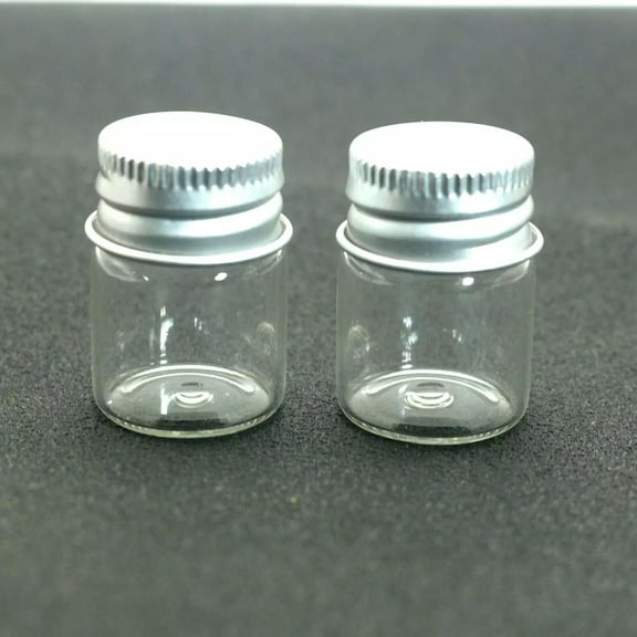 U8MO 6 Empty Small Glass Storage Bottles Vials with Screw Cap 5ml(22X30mm) Mini Jars