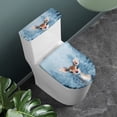 thumbnail image 2 of HELLHERO Little Deer Fashion Lid Cover Set for Toilet Stretch Soft for Hotel Home, 2 of 8