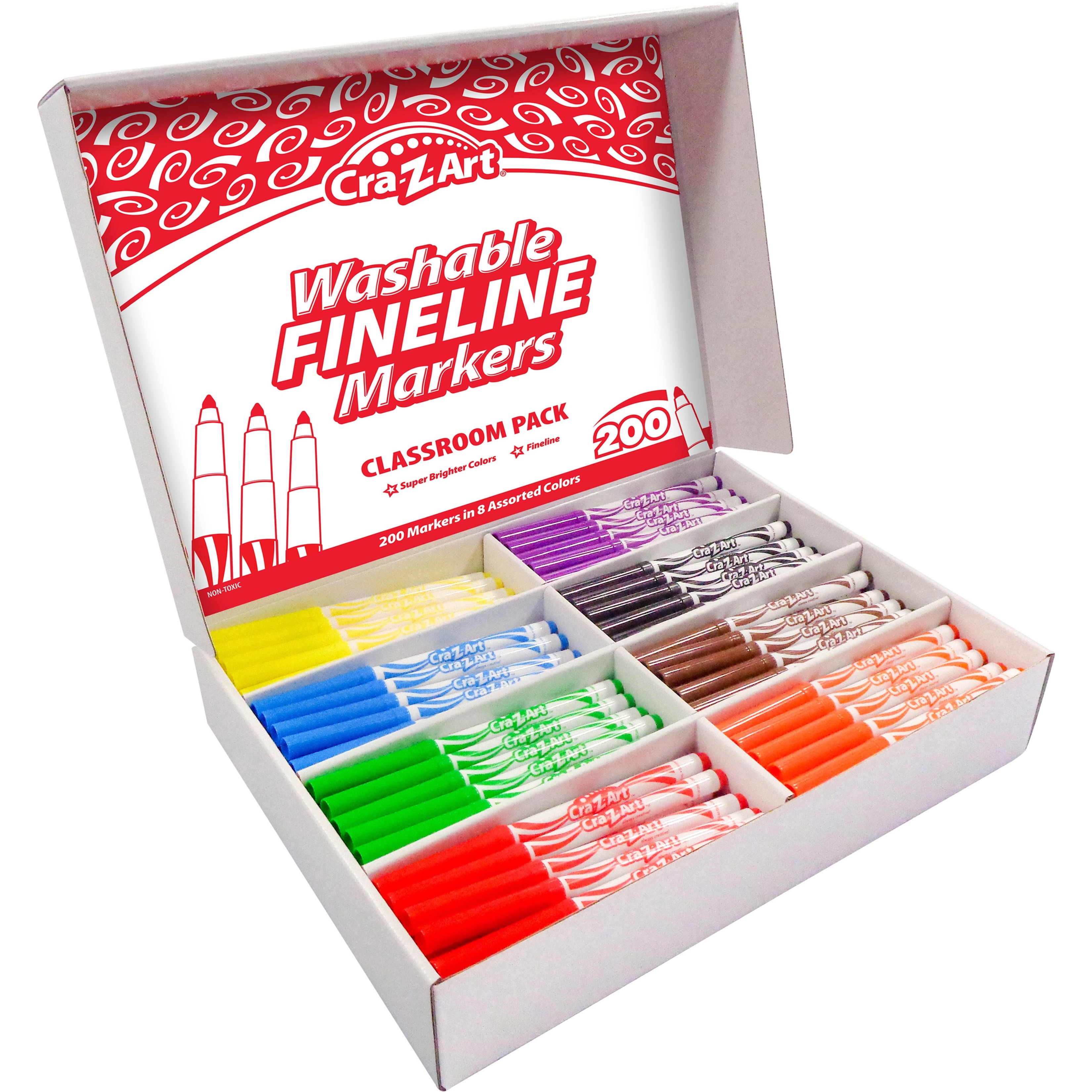 CraZArt, CZA740071, Washable Markers Classroom Pack, 200