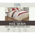 thumbnail image 5 of Kashi Home Queen Size Comforter Set 7 Pieces Burgundy Bedspread (86 * 86 Inch) with 2 Pillow Shams, Bedskirt and Decorative Pillows, Embroidered Lightweight Bedding - Magda, 5 of 6