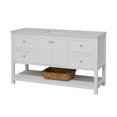 thumbnail image 2 of Lakeshore 60" Single Bathroom Vanity with White Cabinet and Engineered Carrara Top, 2 of 6
