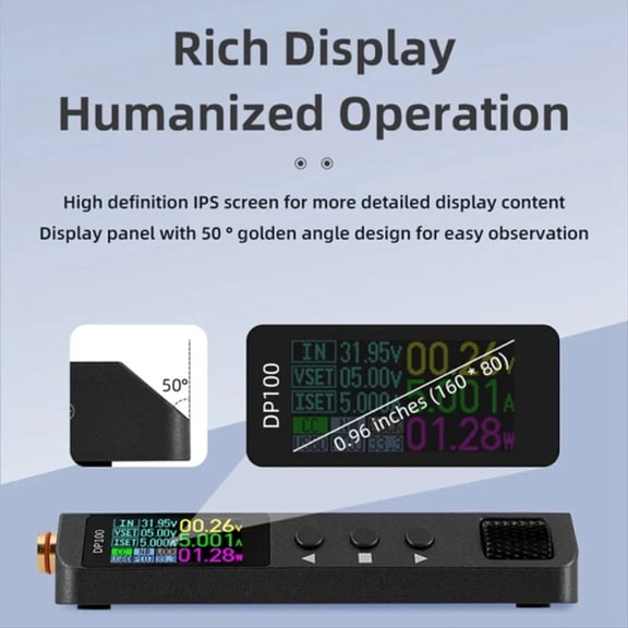 DP100 DC Power Supply Adjustable Digital DC Power Supply MINI Portable Lab Source Power Supply Voltage Regulator Switch,1 x DP100 DC Power Supply Kit,Black