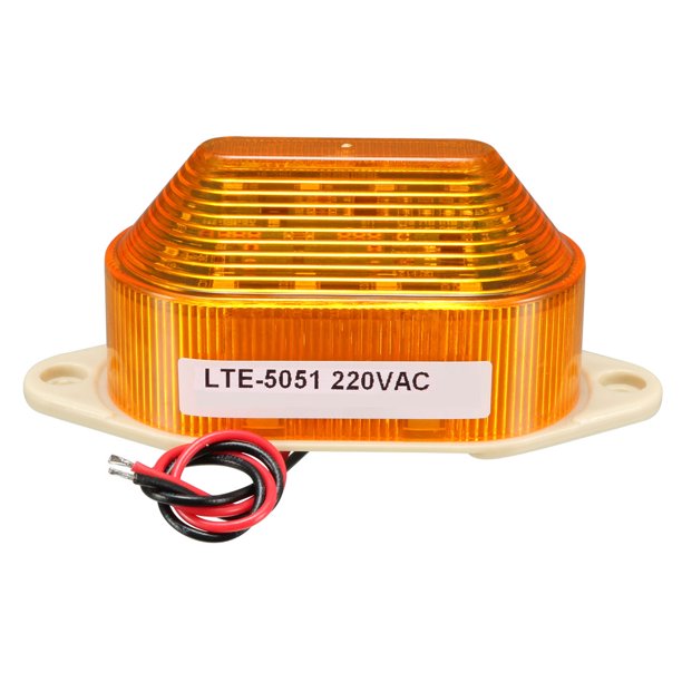 Warning Light Bulb Flashing Signal Tower Lamp 220V 2W Yellow LTE5051
