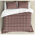 thumbnail image 1 of Modern Duvet Cover Set, Ocean Sailor Web Fish Net with Braid like Lines on Blue Backdrop Image Print, Decorative 3 Piece Bedding Set with 2 Pillow Shams, Queen Size, Brown Blue, by Ambesonne, 1 of 3