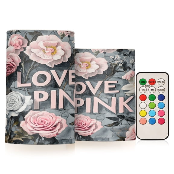 BZSMCE Flameless Candles LED Lights Oil Roses Painting Creativity Battery Candles
