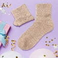 thumbnail image 2 of MIASHUI Sparkly Solid Color Slouch Socks Fashionable Mid Calf Hosiery For Daily Wear Casual Outfits Comfortable Stretch&nbsp;Knee High Socks&nbsp;For Women Khaki, 2 of 4