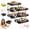 2pcs Black, variant on Multi-Layer Dish & Prep Tray Storage Rack, 3-Tier Foldable Food Prep Storage Rack Easy to Store, Collapsible Food Display Racks with X-Shaped Legs for Parties, Picnics, Kitchen(Black)