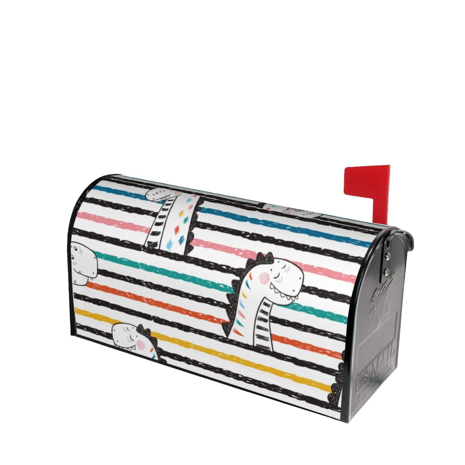 Xecao Cartoon Dinosaurs for Mailbox Cover with Magnetic Strips, Waterproof and Sunscreen, Adds a Decorative Touch to Your Garden Yard.