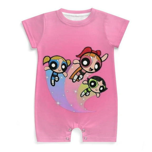 Power-puff Gir Toddler Baby Boy Girls Clothes Romper Newborn Jumpsuit