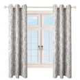 thumbnail image 4 of Charming Floral Print 2pcs Blackout Curtains For Living Room Bedroom Grommet Top Window Set for Left And Right Biparting Open, 4 of 6