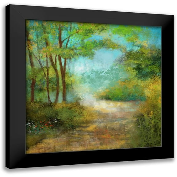 Nan 12x12 Black Modern Framed Museum Art Print Titled - Magical Forest
