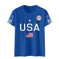 thumbnail image 4 of MEICHEN 250th Anniversary USA Shirt Short Sleeve Round Neck T Shirt Fashion Casual Blouse Top Summer Clothing, 4 of 4