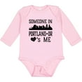 thumbnail image 3 of Inktastic Portland Oregon Someone Loves Me Skyline Boys or Girls Long Sleeve Baby Bodysuit, 3 of 5