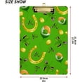 thumbnail image 3 of FMSHPON Shamrock Horseshoe Clipboard Hardboard Wood Nursing Clip Board and Pull for Standard A4 Letter 13x9 inches, 3 of 8