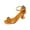 Orange, variant on Women's Fashionable Casual Versatile Metal Chain Spring And Summer New High-Heeled Sandals Black Size 7.5