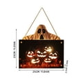 thumbnail image 3 of Decoración para Halloween Decoración LED colgante de Halloween, señales de pared fantasma, colgante de puerta de madera(Buy 2 save 10%), 3 of 6