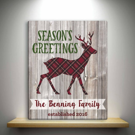 Amanda McGee Personalized Season's Greetings Canvas, 16x20