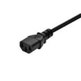 thumbnail image 2 of Monoprice 3-Prong Extension Cord - 3 Feet - Black | IEC 60320 C14 to IEC 60320 C13, 16AWG, 13A, 125V, 2 of 6