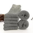 thumbnail image 1 of 5pair Winter Thick Socks Men Super Thicker Solid Sock Striped Merino Wool Rabbit Socks Against Cold Snow Russia Winter Warm Sock, 1 of 5
