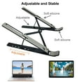 thumbnail image 3 of Laptop Stand, Laptop Holder Riser Computer Tablet Stand, Adjustable Full Silica Gel Aluminum Foldable Portable Holder, 3 of 6