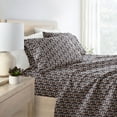 thumbnail image 3 of Noble Linens 4 Piece Pattern Microfiber Bed Sheets Set, Floral Dream Terracotta, King, 3 of 8