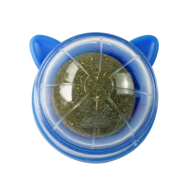 Catnip Ball Juguetes para gatos Lamiendo los dientes Masticando Pet Training Bite Balls (Azul)