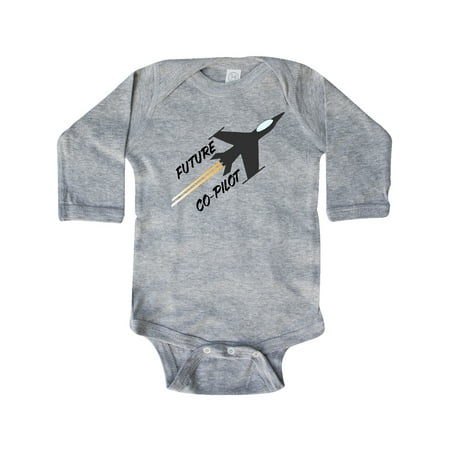 

Inktastic Future Co-Pilot Jet in Flight Gift Baby Boy or Baby Girl Long Sleeve Bodysuit