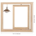 thumbnail image 2 of Double Sided Rotating Wood Picture Frame Rotating Wood Photo Frame Home Decor with Lamp, 2 of 8